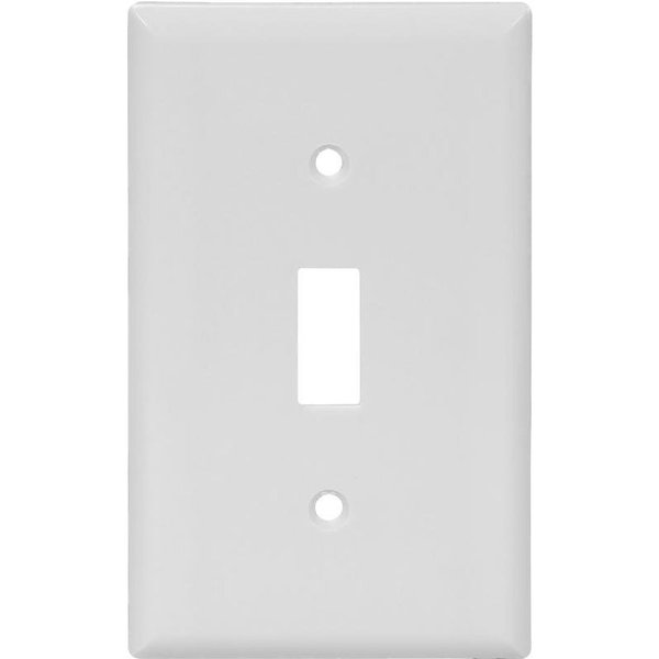 Eaton Wiring Devices Wallplate, 412 in L, 234 in W, 1 Gang, Nylon, White, HighGloss 5134W